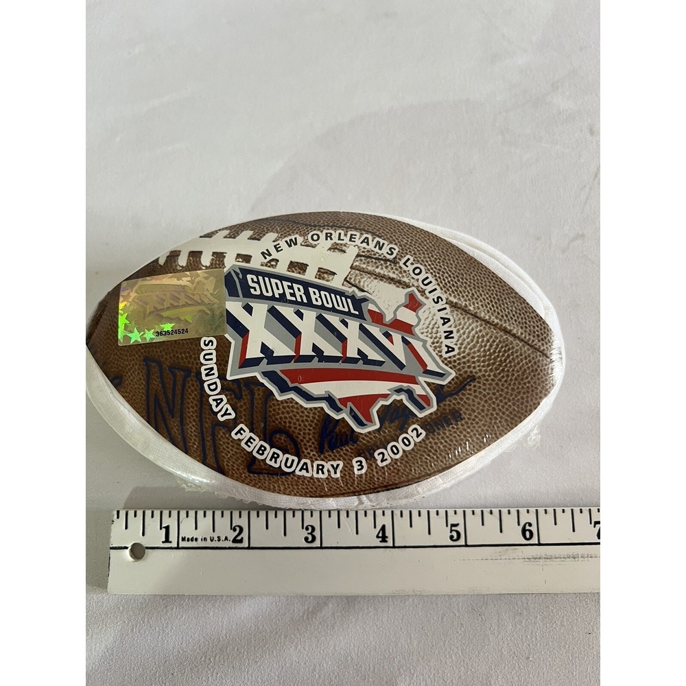 Super Bowl XXXVI Official T-Shirt XL Tom‎ Brady Feb 3 2002 New Stuffed Shirt NFL